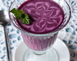 Чернично-сливочное желе