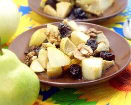 Фрукты запеченные в медовом сиропе