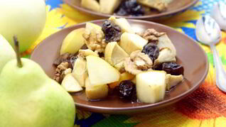 Фрукты запеченные в медовом сиропе