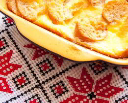 Карамельный хлебный пудинг