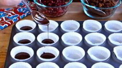 конфеты из темного шоколада