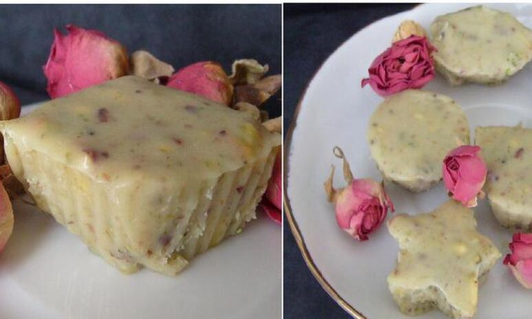 Рецепт конфеты с белым шоколадом и фисташками