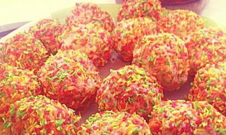 Рецепт конфеты с кокосовой стружкой, вафлей и орешком