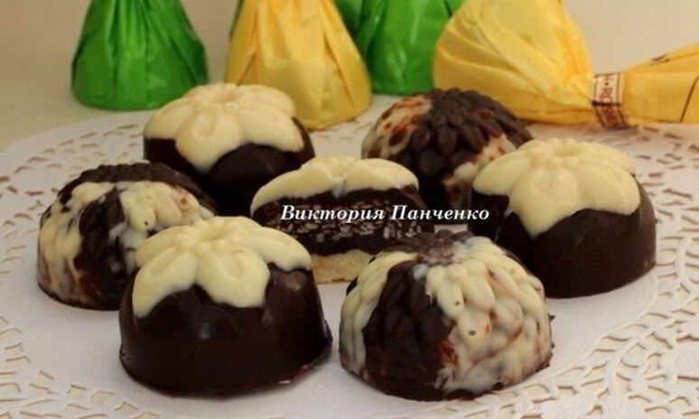Рецепт шоколадные конфеты с сезамом мраморные