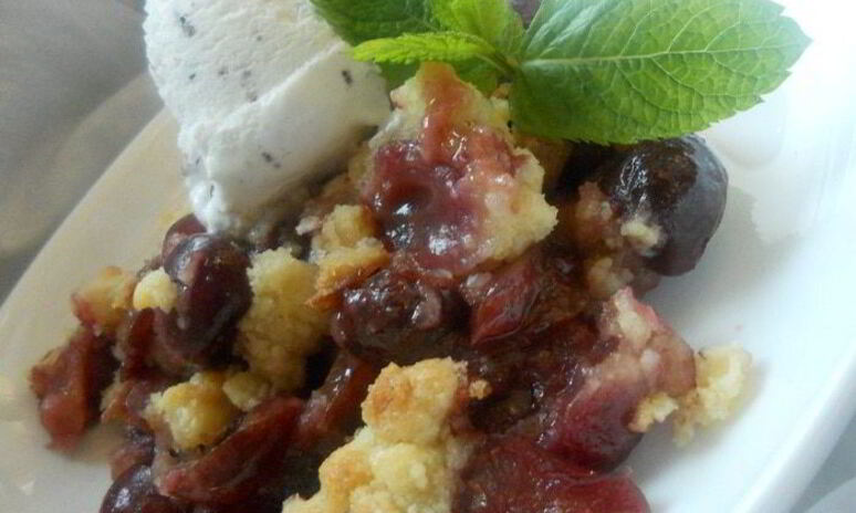 Рецепт крамбл с черешней