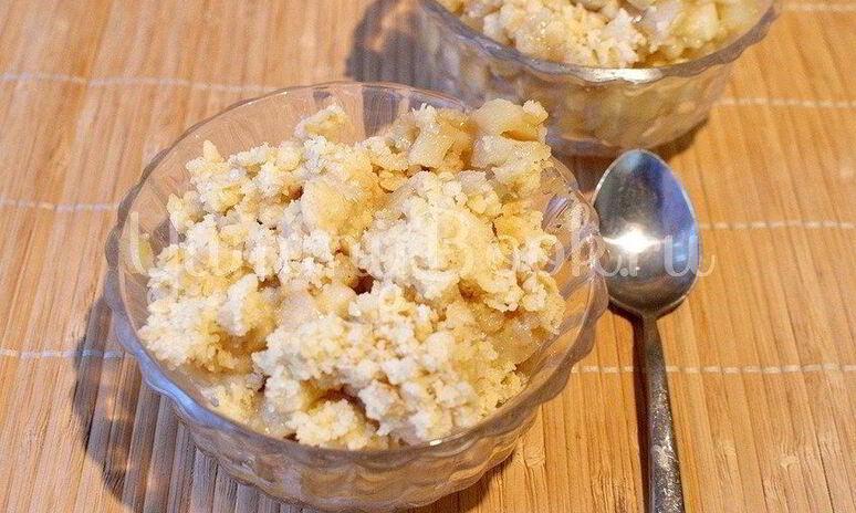 Рецепт крамбль с яблоками