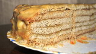 Бабушкин Рыжик с заварным кремом