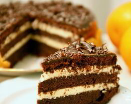 Бисквит с творожным кремом