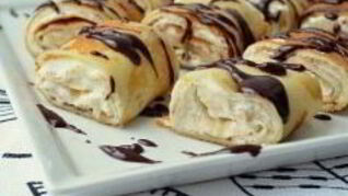 Блинчики с творожным кремом