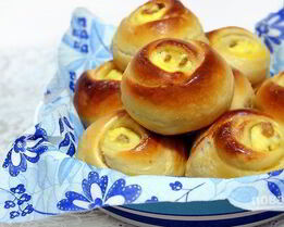 Булочки с творожным кремом