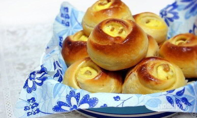 Рецепт булочки с творожным кремом