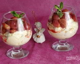 Грушевый крем с виноградом