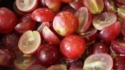 грушевый крем с виноградом