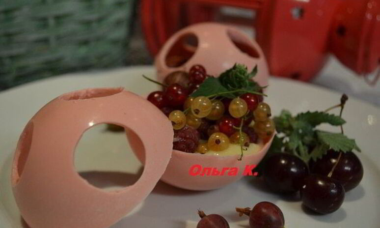 Рецепт клубничные шоколадные шары с лимонным кремом