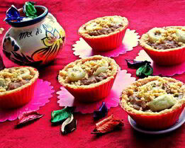 Корзиночки десертные с кремом и бананом