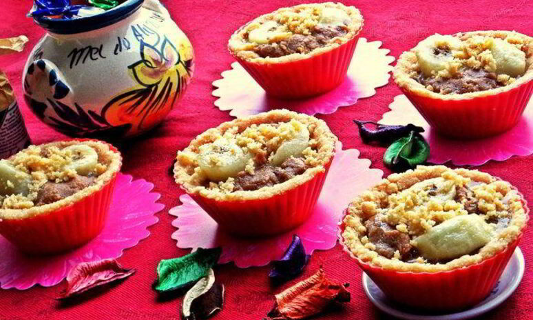 Рецепт корзиночки десертные с кремом и бананом