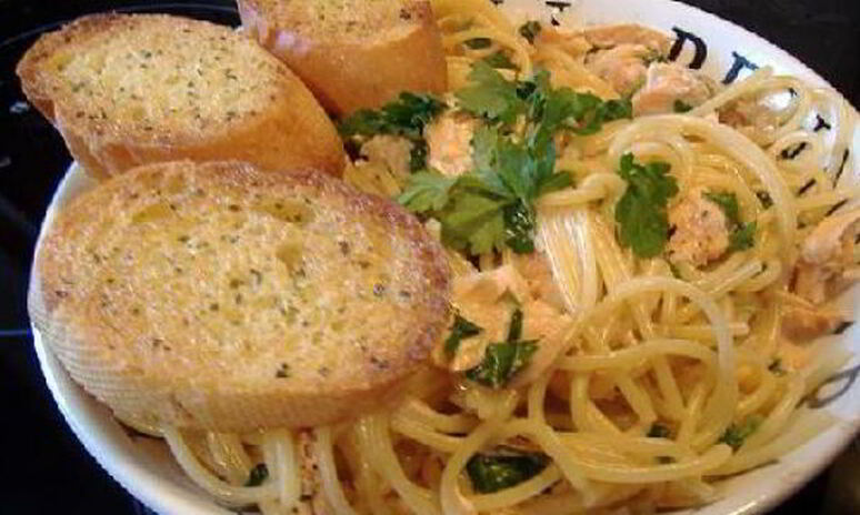 Рецепт кремовая паста с лососем