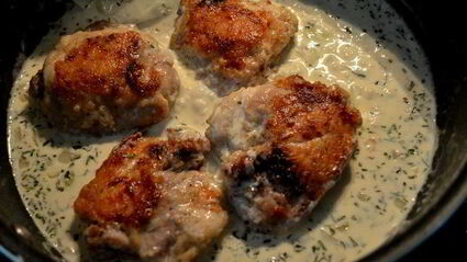 куриные бедрышки в соусе кремово-горчичном