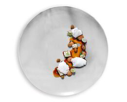 Щеки трески с кремом из водорослей