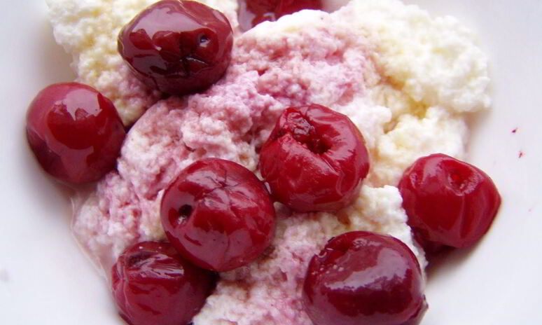 Рецепт творожный крем с вишней