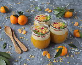 Тыквенный пудинг с пломбирным кремом