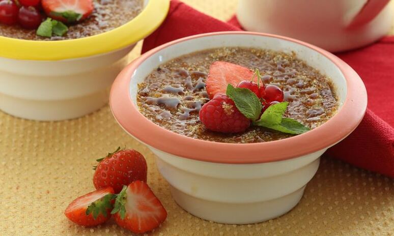 Рецепт запеченный крем с ягодами