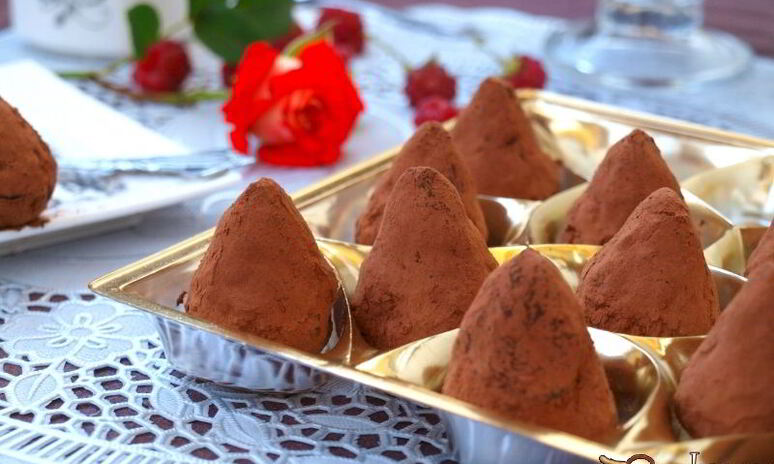 Рецепт малиновые трюфели