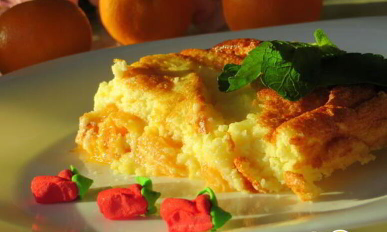 Рецепт манный пудинг с мандаринами