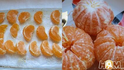 манный пудинг с мандаринами