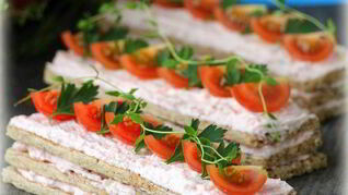 Мильфей с крабовым паштетом