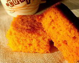 Морковный манный пудинг с апельсиновым соком