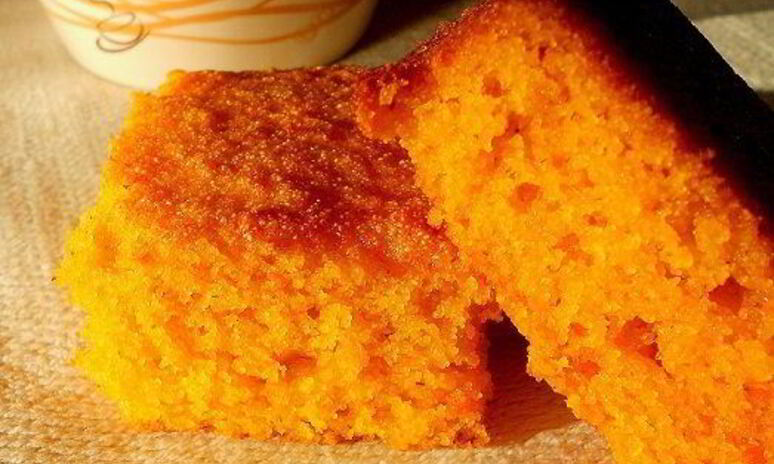 Рецепт морковный манный пудинг с апельсиновым соком