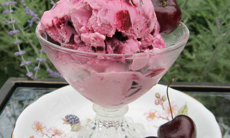 Рецепт мороженое-чизкейк с черешней