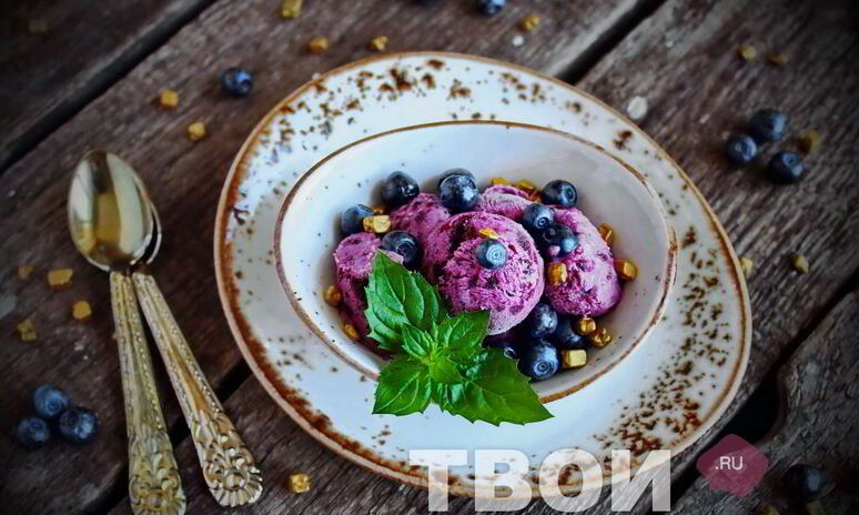 Рецепт мороженое с черникой
