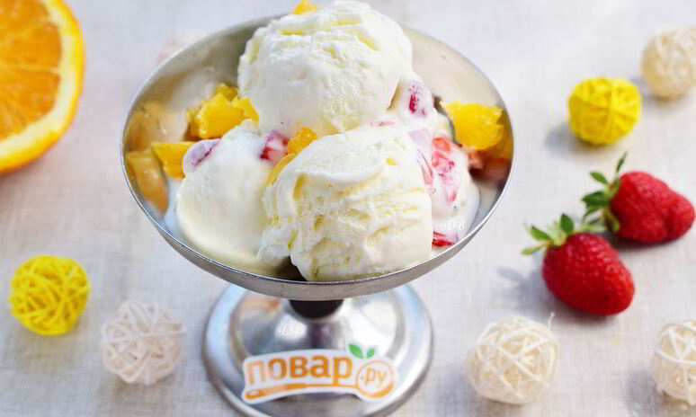 Рецепт мороженое с фруктами