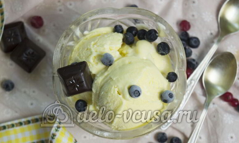 Рецепт сливочное мороженое