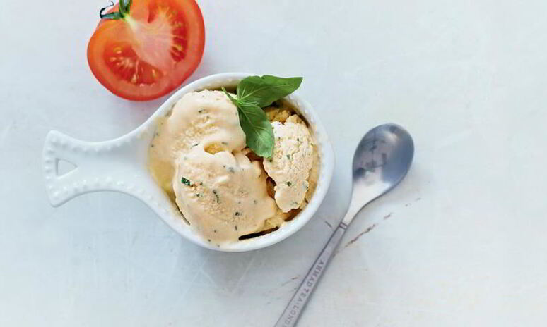 Рецепт томатное мороженое с базиликом