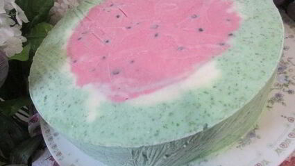 торт-мороженое арбуз