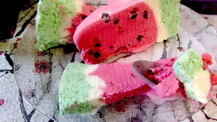 торт-мороженое арбуз