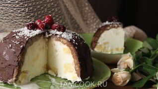 Торт-мороженое с ананасом