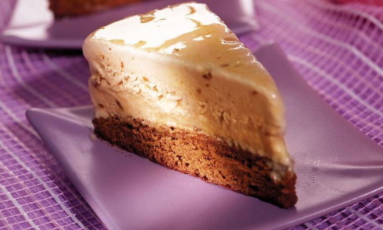 Рецепт торт-мороженое с карамелью