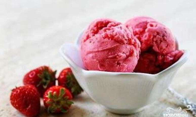 Рецепт земляничное мороженое
