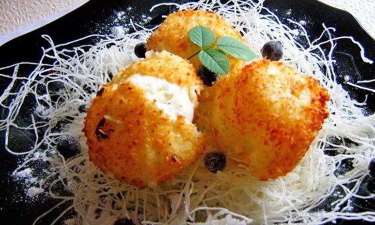 Рецепт жареное мороженое с фунчезой