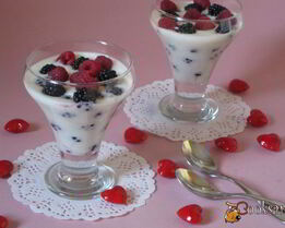 Ежевика с муссом из зефира