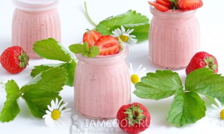 Рецепт клубнично-зефирный мусс