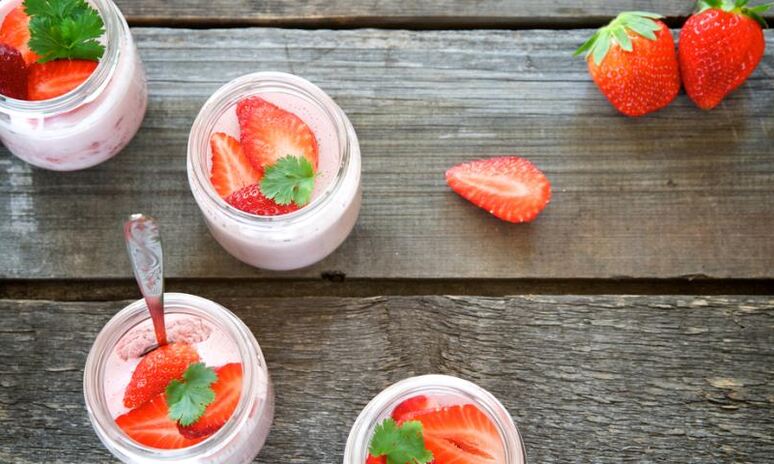 Рецепт клубничный мусс с йогуртом