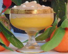 Мандариновое желе с шоколадным муссом