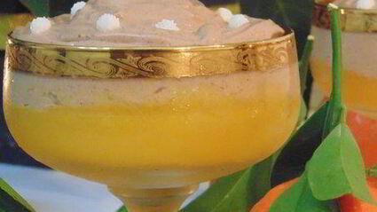 мандариновое желе с шоколадным муссом