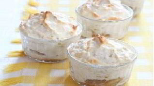 Мусс из белка с бананом и яблоком