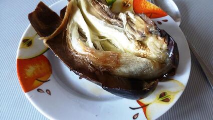 мусс из запеченных баклажанов по-магрибски